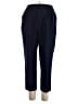Liz Baker Essentials 100% Polyester Solid Blue Casual Pants Size 16 - photo 1
