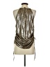 Zara Metallic Silver Sleeveless Blouse Size S - photo 2