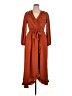 Simplee 100% Polyester Orange Casual Dress Size XL - photo 1