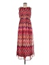 Studio One 100% Polyester Print Pink Casual Dress Size 8 - photo 1