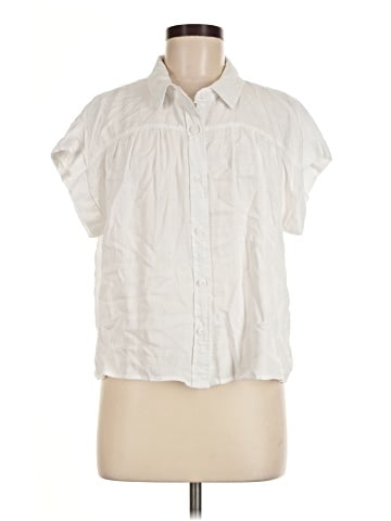 Aqua Short Sleeve Blouse (view 1)