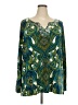 Lane Bryant Paisley Green Long Sleeve Blouse Size 22 - 24 Plus - photo 1