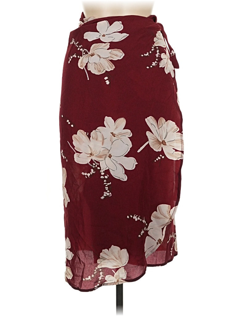 Pre-owned Assorted Brands Casual Skirt In Burgundy
