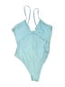 Assorted Brands Solid Blue One Piece Swimsuit Size L - photo 1
