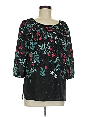 LC Lauren Conrad 3/4 Sleeve Blouse (view 1)