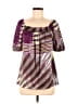 AB Studio Purple Short Sleeve Blouse Size M - photo 1