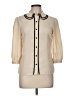 ASOS 100% Polyester Ivory 3/4 Sleeve Blouse Size 6 - photo 1