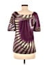 AB Studio Purple Short Sleeve Blouse Size M - photo 2
