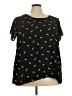 Torrid 100% Polyester Black Short Sleeve Blouse Size 3X Plus (3) - photo 1
