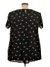Torrid 100% Polyester Black Short Sleeve Blouse Size 3X Plus (3) - photo 2