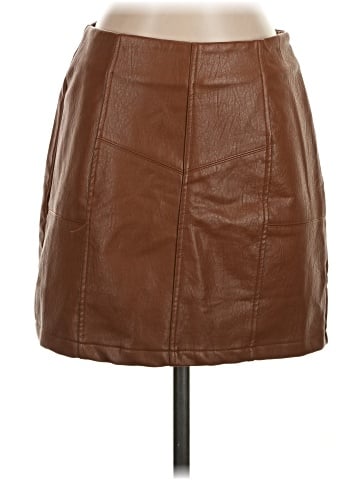 Royal Faux Leather Skirt (view 1)