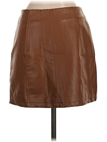 Royal Faux Leather Skirt (view 2)