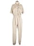 Shein 100% Polyester Solid Tan Jumpsuit Size 8 - 10 - photo 1