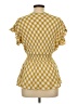 Max Studio Yellow Short Sleeve Blouse Size L - photo 2