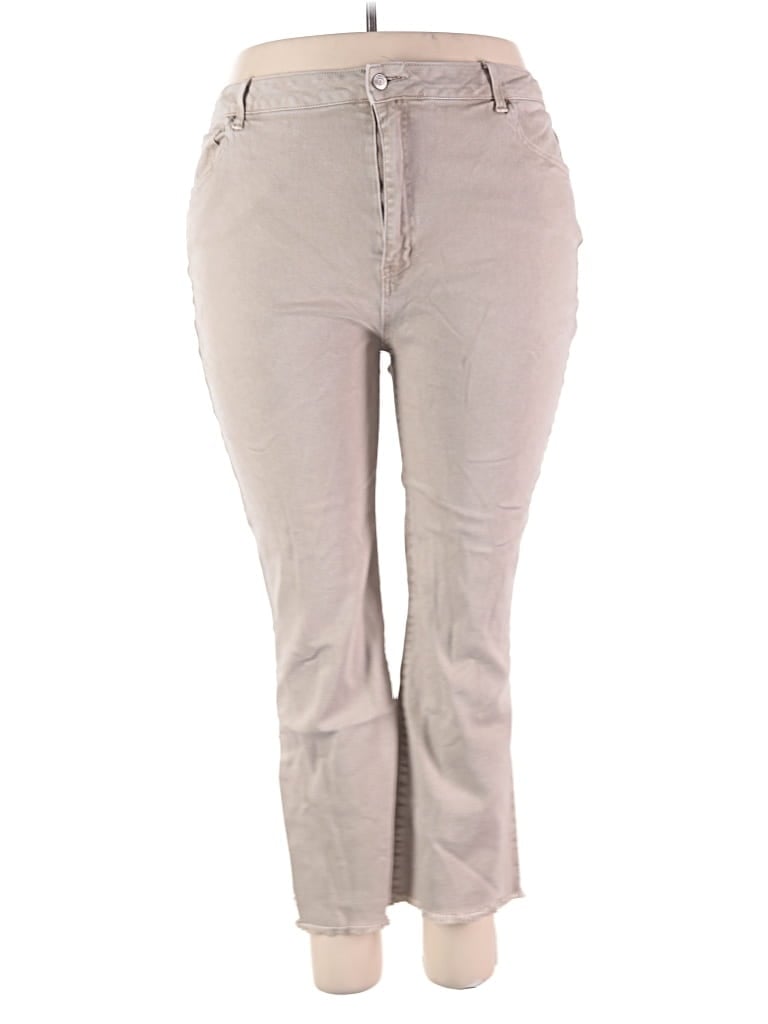 Pre-owned Zenana Khaki Pant In Gray