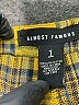 Almost Famous 100% Polyester Plaid Yellow Casual Pants Size 1 - photo 7