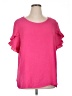 Unbranded 100% Polyester Pink Short Sleeve Top Size 1X - photo 1