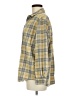 Unbranded 100% Cotton Plaid Yellow Long Sleeve Button-Down Shirt Size M - photo 5