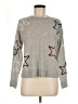 Cynthia Rowley 100% Cashmere Stars Silver Cashmere Pullover Sweater Size M - photo 1