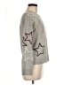 Cynthia Rowley 100% Cashmere Stars Silver Cashmere Pullover Sweater Size M - photo 4