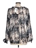 Daytrip Metallic Silver Long Sleeve Blouse Size L - photo 2
