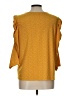 Adrianna Papell Yellow 3/4 Sleeve Top Size L - photo 2