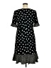 Talbots 100% Polyester Polka Dots Black Casual Dress Size 14 - photo 2