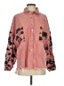 Pol 100% Cotton Hearts Pink Denim Jacket Size S - photo 1