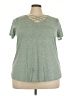 Corvia Green Short Sleeve Top Size 3X - photo 1