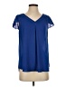 Maeve 100% Polyester Blue Short Sleeve Blouse Size 0 - photo 1