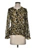 Madewell 100% Polyester Floral Multi Color Yellow Long Sleeve Blouse Size S - photo 1
