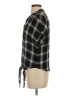 Olivaceous 100% Rayon Plaid Black Short Sleeve Blouse Size S - photo 5