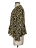 Madewell 100% Polyester Floral Multi Color Yellow Long Sleeve Blouse Size S - photo 5