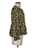 Madewell 100% Polyester Floral Multi Color Yellow Long Sleeve Blouse Size S - photo 4