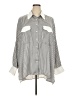 Lane Bryant 100% Polyester Stripes Gray 3/4 Sleeve Blouse Size 26 - 28 Plus - photo 1