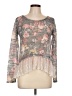 Heart n Crush Floral Silver Pullover Sweater Size L - photo 1