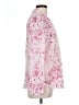 Mossique 100% Silk Floral Pink Blouse Size L - photo 4