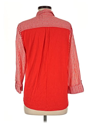 Jones New York Signature 3/4 Sleeve Button-Down Shirt (view 2)