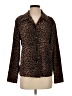 Apparenza Animal Print Brown Long Sleeve Blouse Size S - photo 1
