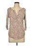 Tiny 100% Polyester Tan 3/4 Sleeve Blouse Size L - photo 1