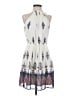 Suzy Shier 100% Polyester Print White Casual Dress Size S - photo 1