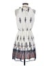 Suzy Shier 100% Polyester Print White Casual Dress Size S - photo 2