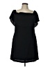 Allison Joy Solid Black Cocktail Dress Size L - photo 1