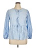 Merokeety 100% Viscose Blue 3/4 Sleeve Blouse Size XL - photo 1