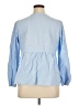 Merokeety 100% Viscose Blue 3/4 Sleeve Blouse Size XL - photo 2