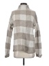 Tahari Checkered-gingham Gray Turtleneck Sweater Size S - photo 1
