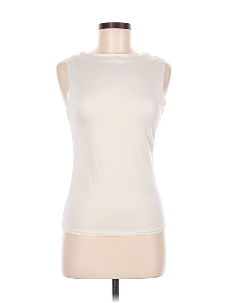 Pre-owned Mng Sleeveless T-shirt In Ivory