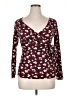 Unbranded Burgundy Long Sleeve Top Size XL (estimated) - photo 1