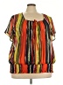 Ashley Stewart 100% Polyester Orange Short Sleeve Blouse Size 22 Plus - photo 1