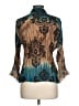 Jaipur 100% Polyester Teal 3/4 Sleeve Blouse Size L - photo 2